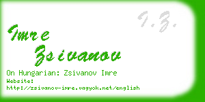 imre zsivanov business card